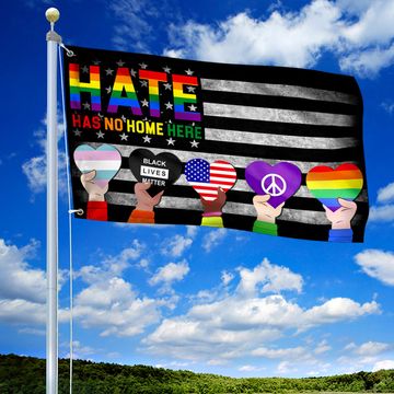 Discover Hate Has No Home Here American Grommet Flag