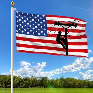 Discover Patriotic Lineman American Flag