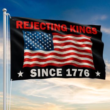 Discover Rejecting Kings Since 1776 No Kings Grommet Flag
