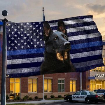 Discover Police Dog. K9. The Thin Blue Line Flag