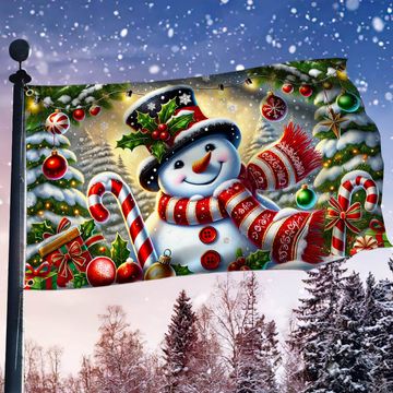 Discover Snowman Christmas Winter  Grommet Flag