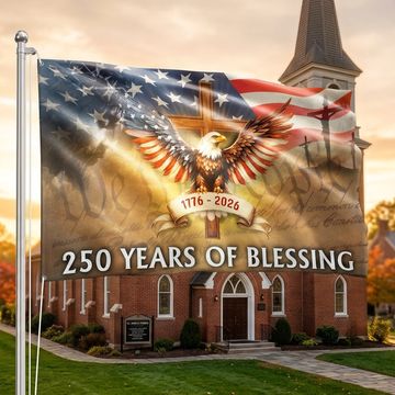 Discover Patriotic 250 Years of Blessing 1776 2026 Grommet Flag, We The People God American Flag
