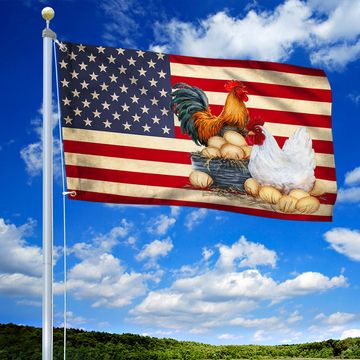 Discover Chicken Flag Chicken Coop American Grommet Flag, Farm Flag