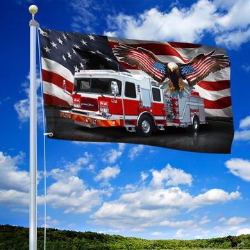 Discover Fire Engine, Firefighter American Flag THN3712GFv5