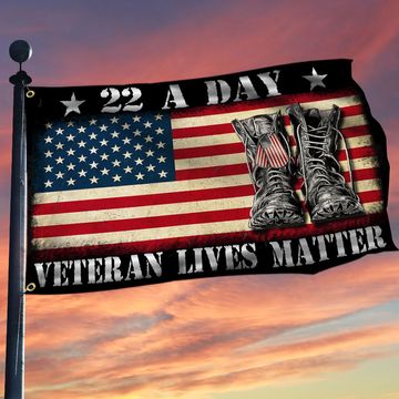 Discover 22 A Day Veterans Grommet Flag Veteran Lives Matter Patriotic Veterans Day Memorial Flag