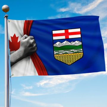 Discover Alberta Canada Grommet Flag
