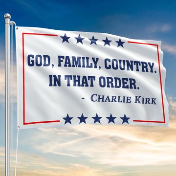 Discover God Family Country Charlie Kirk Flag Republican USA Freedom Patriot Grommet Flag