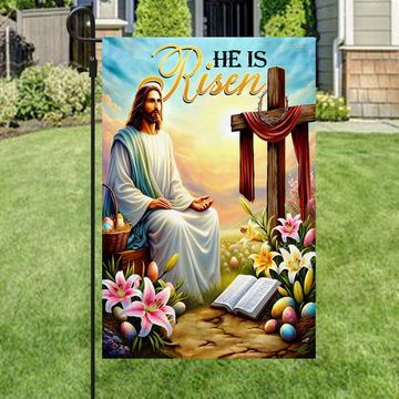 Discover FLAGWIX  Jesus Christ Easter Day He Is Risen Christian Cross Flag