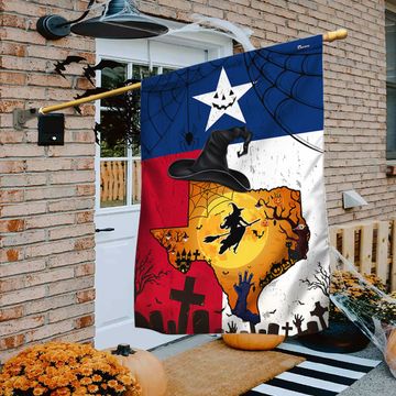 Discover Texas Halloween Flag Halloween Witches Pumpkin Texas Flag