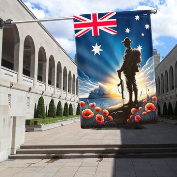 Discover FLAGWIX Australian Veteran Anzac Day Poppy Flower Flag