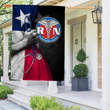 Discover Nurse RN Texas Flag