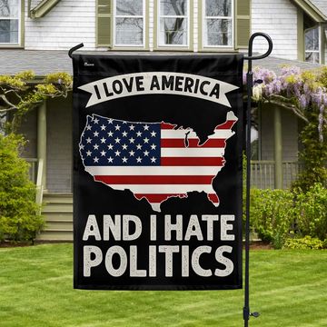 Discover FLAGWIX I Love America and I Hate Politics Flag