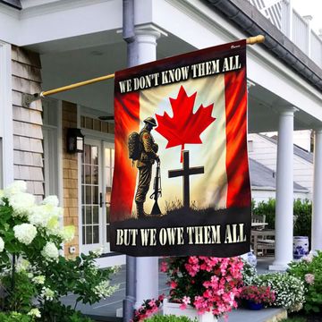 Discover Canada Veteran Memorial Flag We Don't Know Them All But We Owe Them All Canadian Soldier Flag