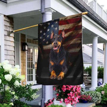Discover Doberman American Flag