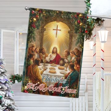 Discover Christmas Flag | It’s All About Jesus Christian Faith Holiday Decor