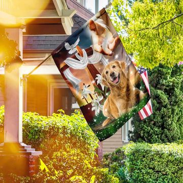 Discover Jesus Is My Savior Golden Retriever Is My Therapy, Jesus Christ Dog FLAGWIX  ™ Golden Retriever Flag