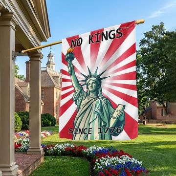 Discover No Kings in America Flag Decor, Rejecting Kings Since 1776 Patriotic Outdoor Flag