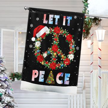 Discover Woodstock Christmas Flag | Let It Be Peace Sign Hippie Christmas Decor