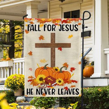 Discover Fall Flag Fall For Jesus He Never Leaves Flag