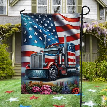 Discover Trucker American Flag