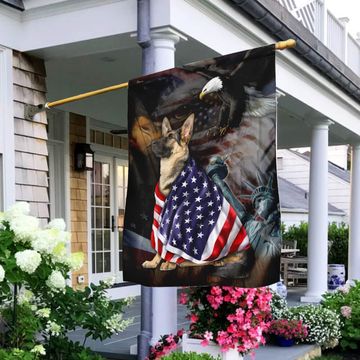 Discover German Shepherd American Patriot Flag