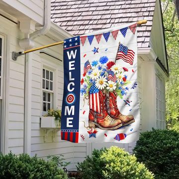 Discover Flagwix American Flag - Cowgirl Boots Flower 4th of july Flag