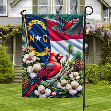 Discover FLAGWIX North Carolina State Cardinal and Dogwood Flower Flag