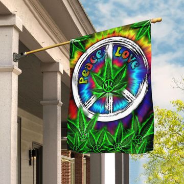 Discover Peace, Love Hippie Flag