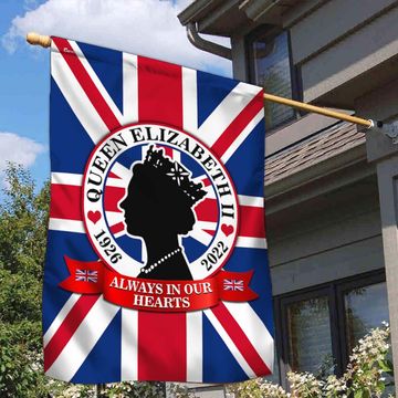 Discover Queen Elizabeth II Memorial Always In Our Hearts Union Jack Flag