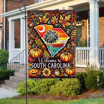 Discover South Carolina Welcome Fall Flag