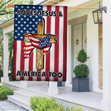 Discover Loves Jesus And America Too Flag