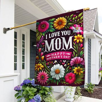 Discover FLAGWIX  Happy Mother's Day I Love You Mom Flower Flag