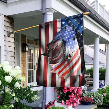 Discover Horse American Flag