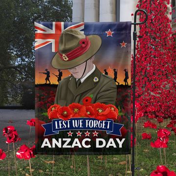 Discover Anzac Day New Zealand Poppy Lest We Forget Flag