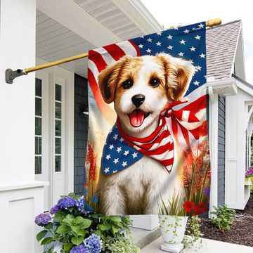 Discover FLAGWIX Patriotic Jackapoo Dog American Flag Wrapped in Glory