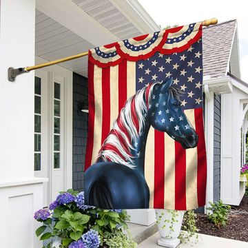 Discover Patriotic Horse 4th Of july Flag