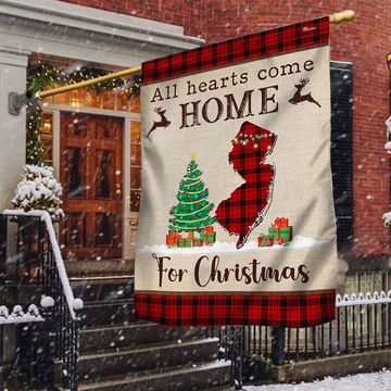 Discover New Jersey Christmas Flag All Hearts Come Home For Christmas TQN1831Fv1