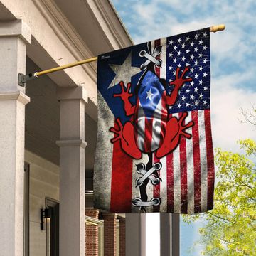 Discover Puerto Rico American Flag