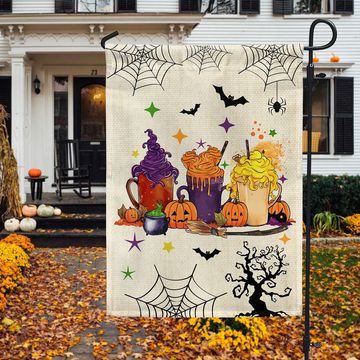 Discover Halloween Coffee Latte Spooky Season Flag