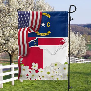 Discover North Carolina Dogwood Flower Flag MLN1111Fv8