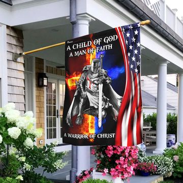 Discover A Child Of God A Man Of Faith A Warrior Of Christ Flag