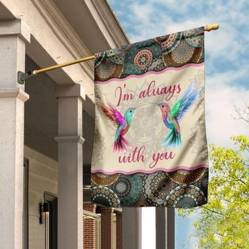 Discover Hummingbird Mandala I'm Always With You Flag