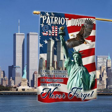 Discover Never Forget Patriot Day 9/11 Memorial American Flag