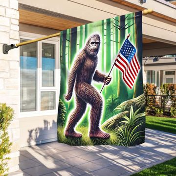 Discover Bigfoot American Flag