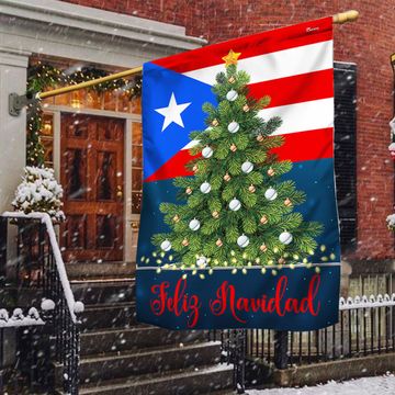 Discover Puerto Rico Feliz Navidad Flag TQN710Fv1
