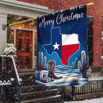 Discover Texas Merry Christmas Y'all Flag