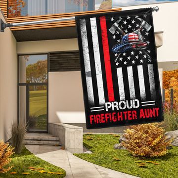 Discover Proud Firefighter Aunt Flag TPT2898Fv4