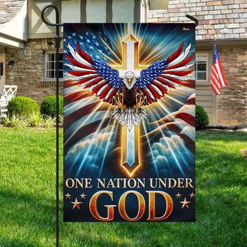 Discover Eagle God Christian Cross Flag One Nation Under God