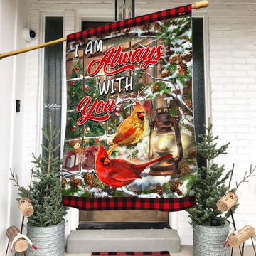 Discover Cardinal Christmas I Am Always With You Flag