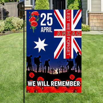 Discover Memorial Day FLAGWIX Anzac Day 25 April Australian Veteran Lest We Forget We Will Remember Flag